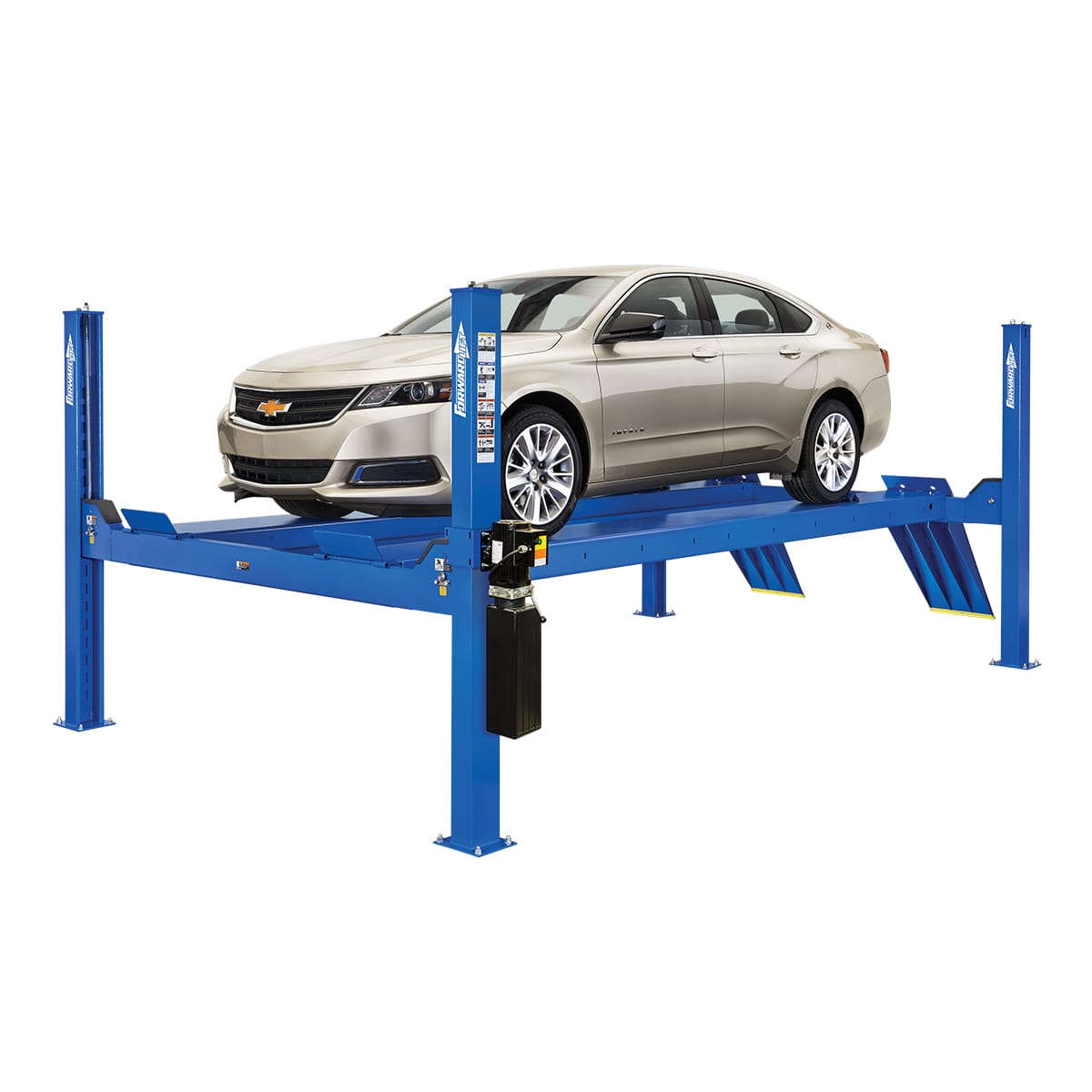 Forward Lift CR14 Four Post General Service Lift with 14,000 lb capacity, showcasing durable design and versatile vehicle lifting capabilities.