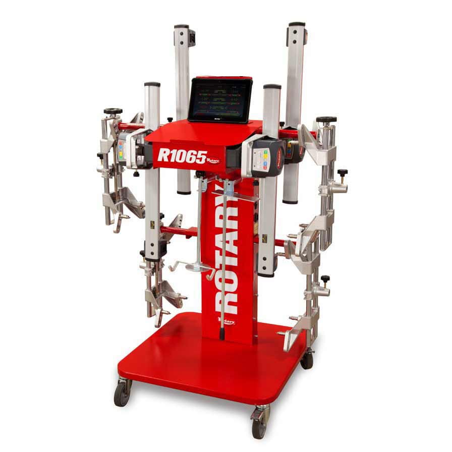 R1065 wheel alignment machine by Rotary with advanced technology and mobile tablet interface
