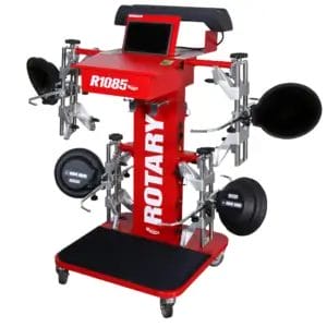 Rotary R1085 advanced 3D wheel alignment system with premium camera technology and mobile cart for precision alignment services