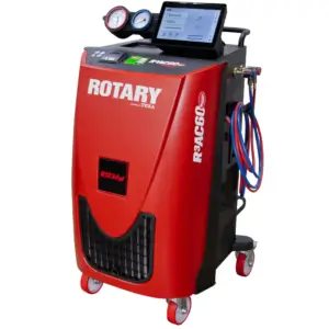 Rotary R3AC60 air conditioning service machine with digital display for R1234yf refrigerant and high-efficiency recovery system